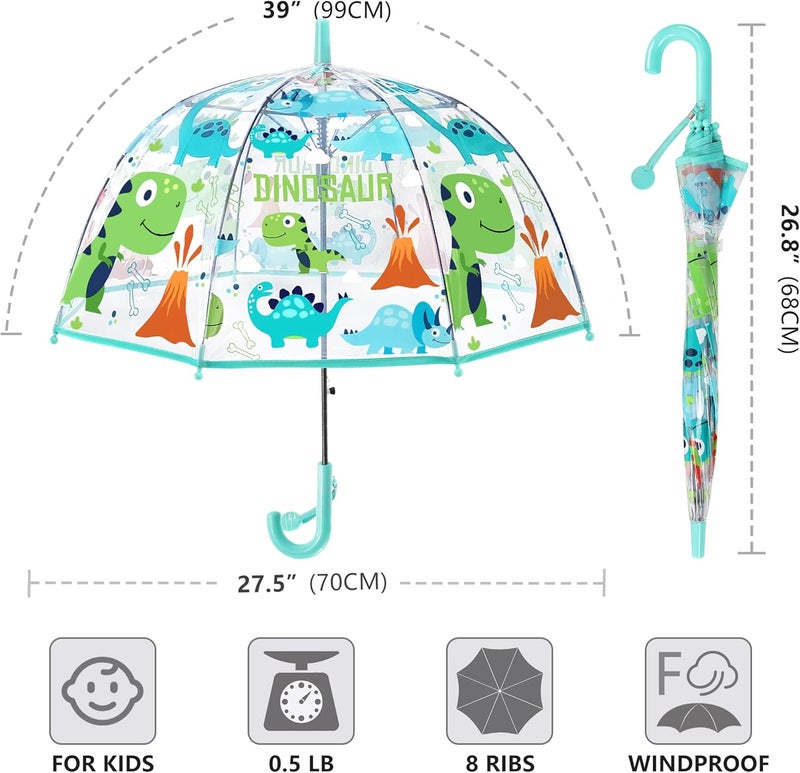 RONIARE Kids Umbrella Clear Bubble Umbrellas for Rain,Safety Dome Windproof Umbrella for Kid Girls and Boys - Image 5